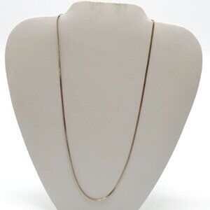 Sterling Silver Italy Herringbone Chain Necklace 19.75in 3.49g Vintage